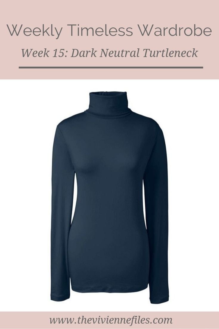 The Weekly Timeless Wardrobe, Week 15: A Dark Neutral Cotton Turtleneck