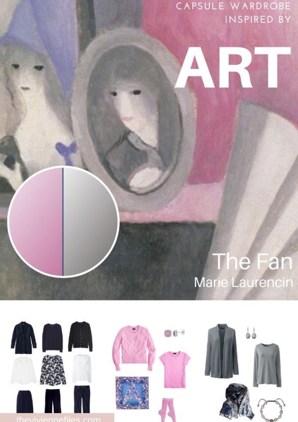 CREATE A TRAVEL CAPSULE WARDROBE - START WITH ART: THE FAN BY MARIE LAURENCIN, AND TEST-DRIVING A NEW NEUTRAL