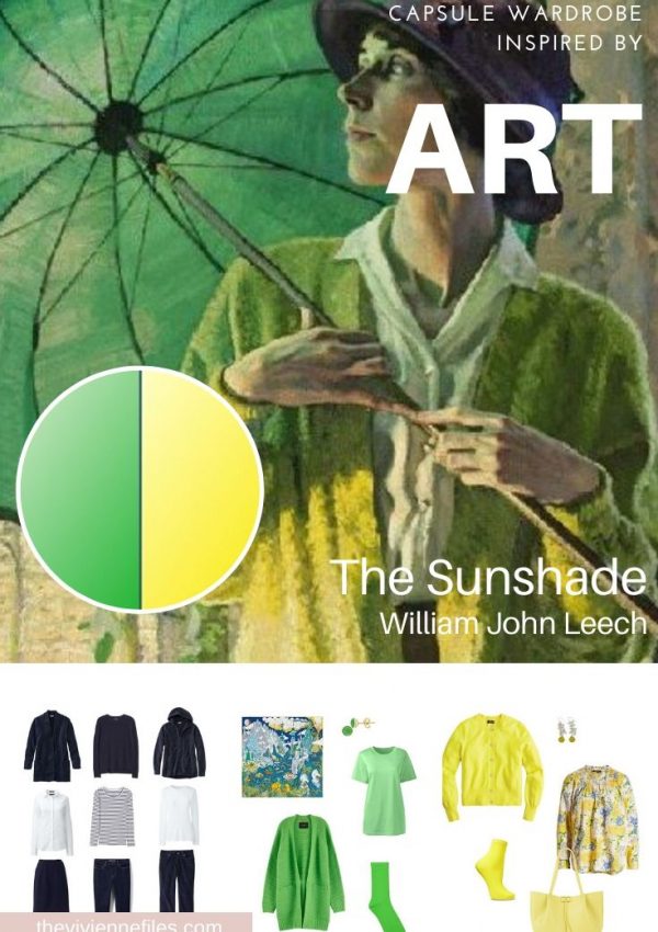 CREATE A TRAVEL CAPSULE WARDROBE - START WITH ART: THE SUNSHADE BY WILLIAM JOHN LEECH, AND WORKING WITH ACCENT COLORS