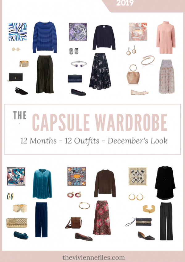 How to build a capsule wardrobe by starting with a scarf - December's Look