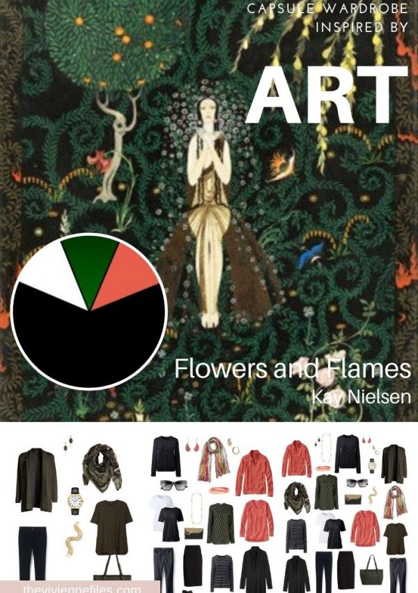 CREATE A TRAVEL CAPSULE WARDROBE INSPIRED BY ART: FLOWERS AND FLAMES BY KAY NIELSEN