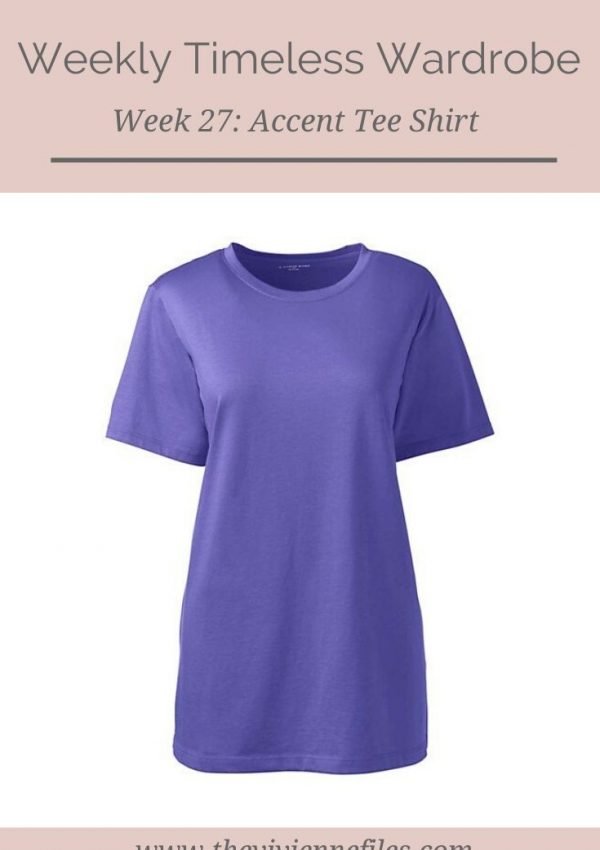 THE WEEKLY TIMELESS WARDROBE, WEEK 27: AN ACCENT TEE SHIRT