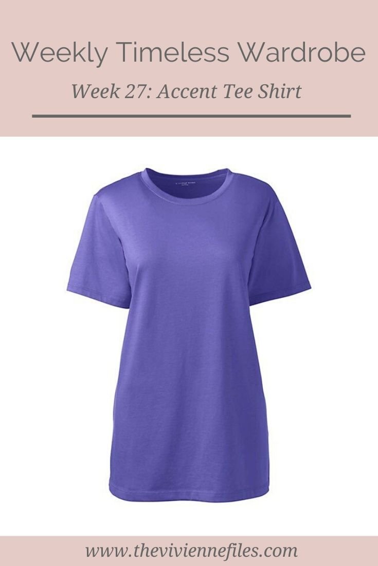 THE WEEKLY TIMELESS WARDROBE, WEEK 27: AN ACCENT TEE SHIRT