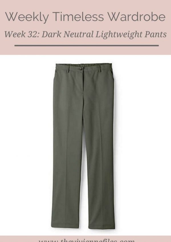 THE WEEKLY TIMELESS WARDROBE, WEEK 32: DARK NEUTRAL LIGHTWEIGHT PANTS