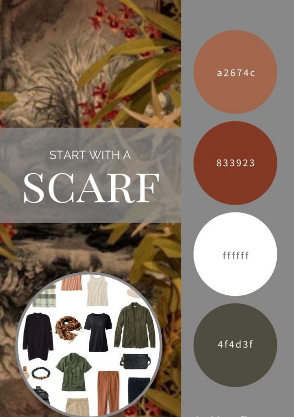 START WITH A SCARF_ BUILDING A TRAVEL CAPSULE WARDROBE STARTING WITH THE CLOUD RAINFOREST SCARF FROM KLEMENTS