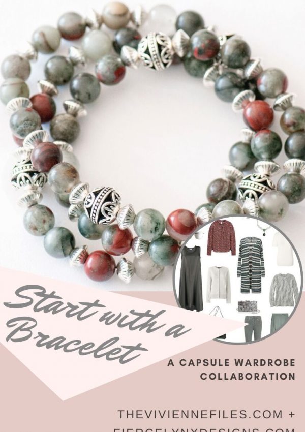 how to build a capsule wardrobe starting with a March birthstone bracelet
