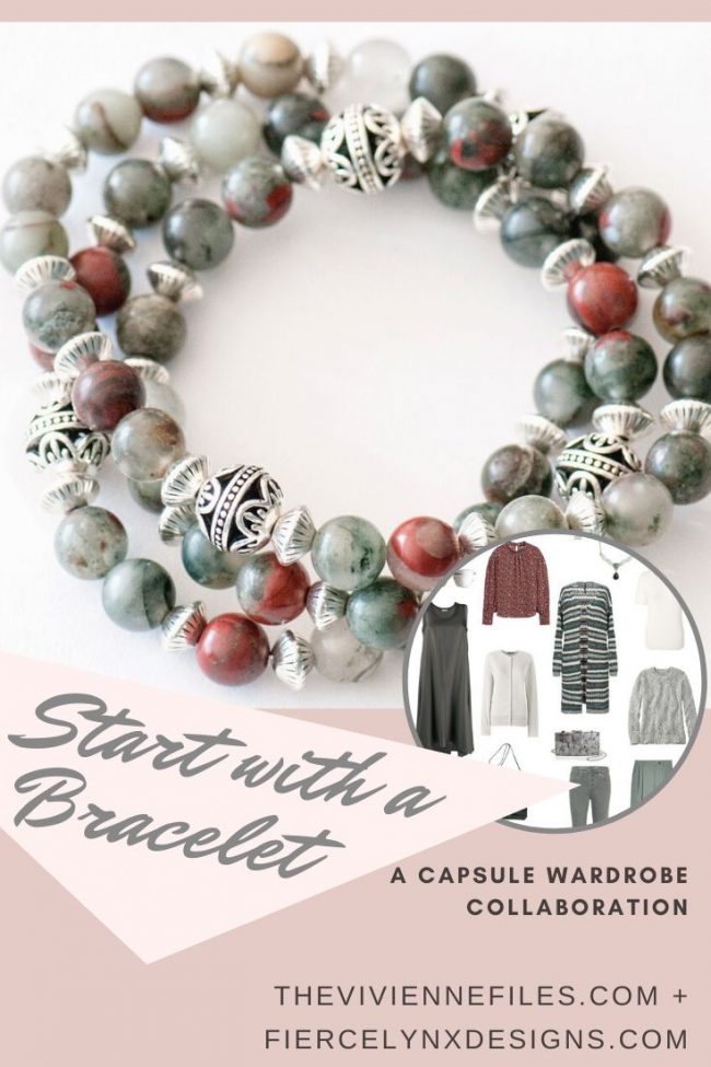 how to build a capsule wardrobe starting with a March birthstone bracelet