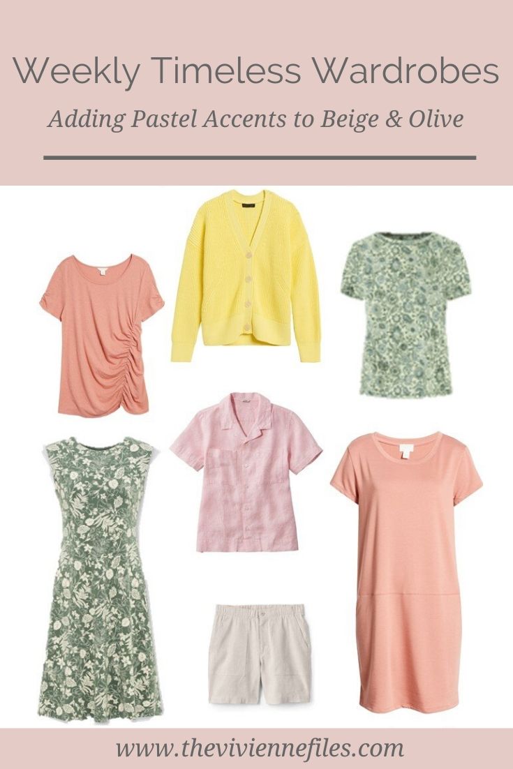 ADDING PASTEL WARDROBE ACCENTS! EXPANDING A BEIGE & OLIVE WEEKLY TIMELESS WARDROBE