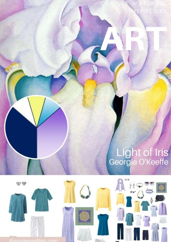 BUILDING A TRAVEL CAPSULE WARDROBE - EXPANDING A START WITH ART: LIGHT OF IRIS BY GEORGIA O’KEEFFE