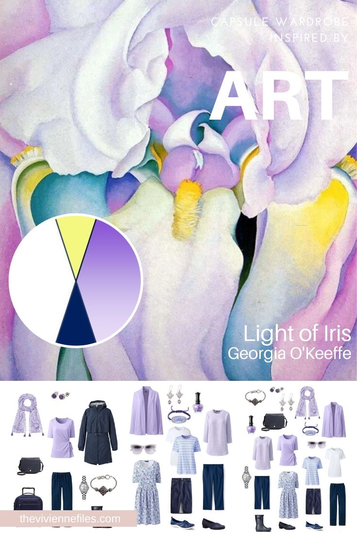 START WITH ART: LIGHT OF IRIS BY GEORGIA O’KEEFFE INSPIRES A TRAVEL CAPSULE WARDROBE