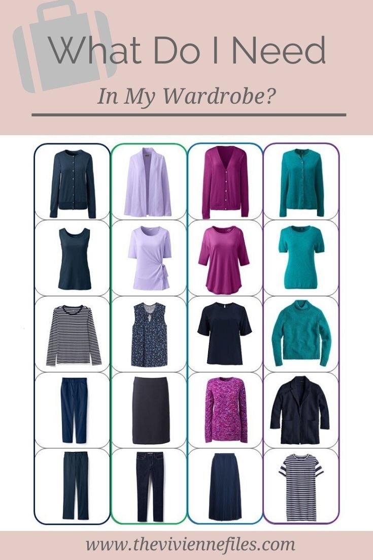 WHAT DO I NEED IN MY WARDROBE? NAVY, TEAL, PLUM AND LAVENDER