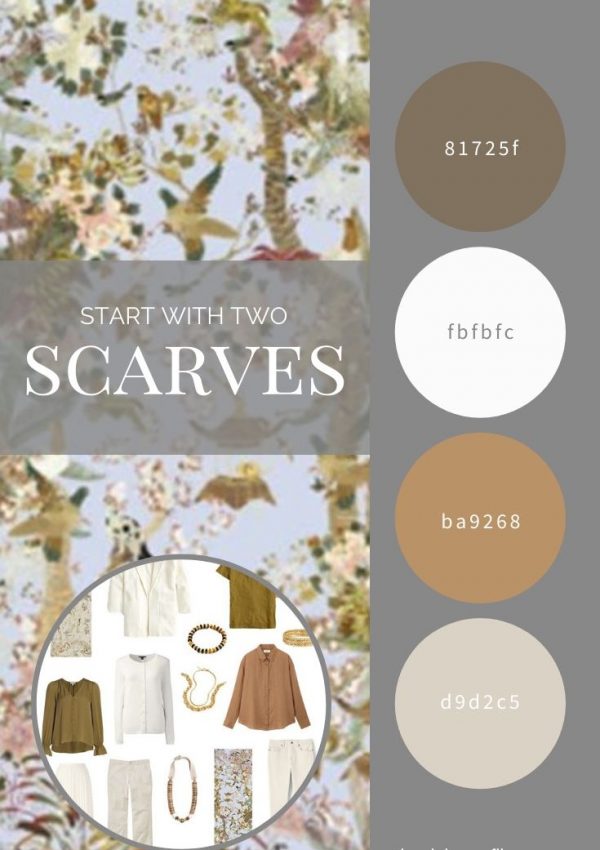 START WITH 2 SCARVES_ A CAMEL AND OLIVE GREEN ACCENTED TRAVEL CAPSULE WARDROBE
