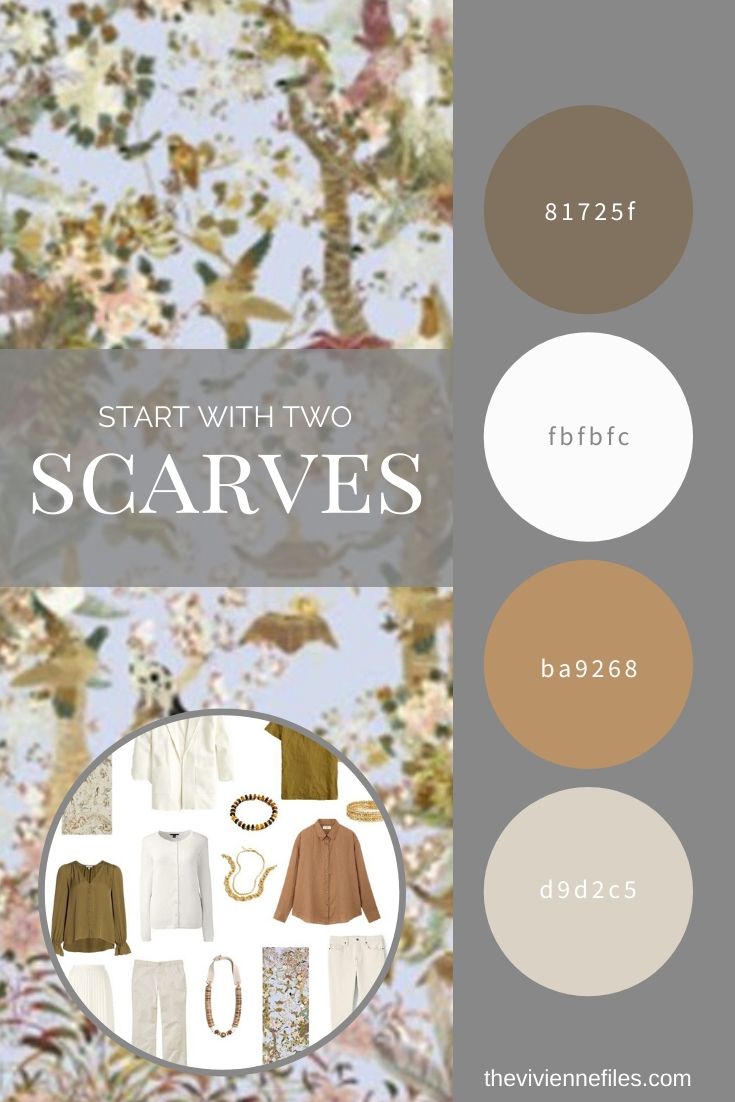 START WITH 2 SCARVES_ A CAMEL AND OLIVE GREEN ACCENTED TRAVEL CAPSULE WARDROBE