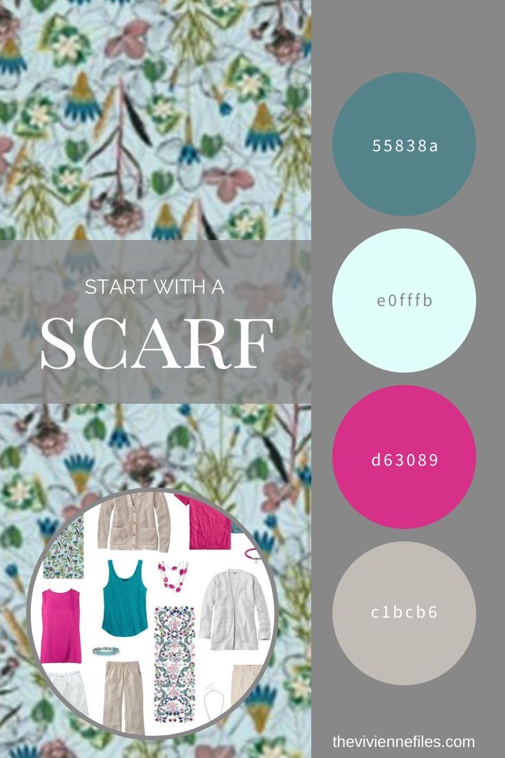 START WITH 2 SCARVES_ A TEAL AND HOT PINK ACCENTED TRAVEL CAPSULE WARDROBE