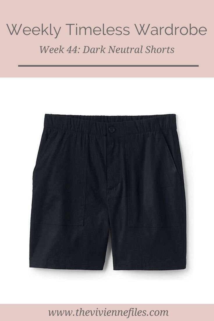 THE WEEKLY TIMELESS WARDROBE, WEEK 44: DARK NEUTRAL SHORTS