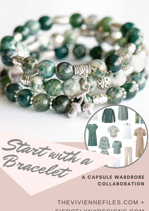 how to build a capsule wardrobe starting with a May birthstone bracelet