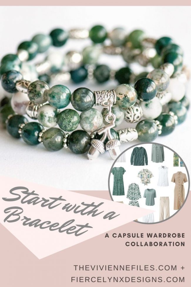 how to build a capsule wardrobe starting with a May birthstone bracelet