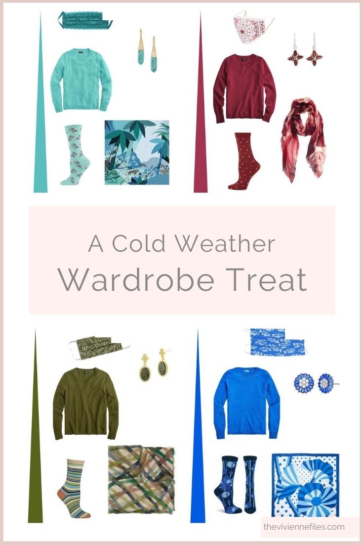 IS IT TIME FOR A COLD WEATHER WARDROBE TREAT? A WHOLE RAINBOW OF CASHMERE SWEATERS…