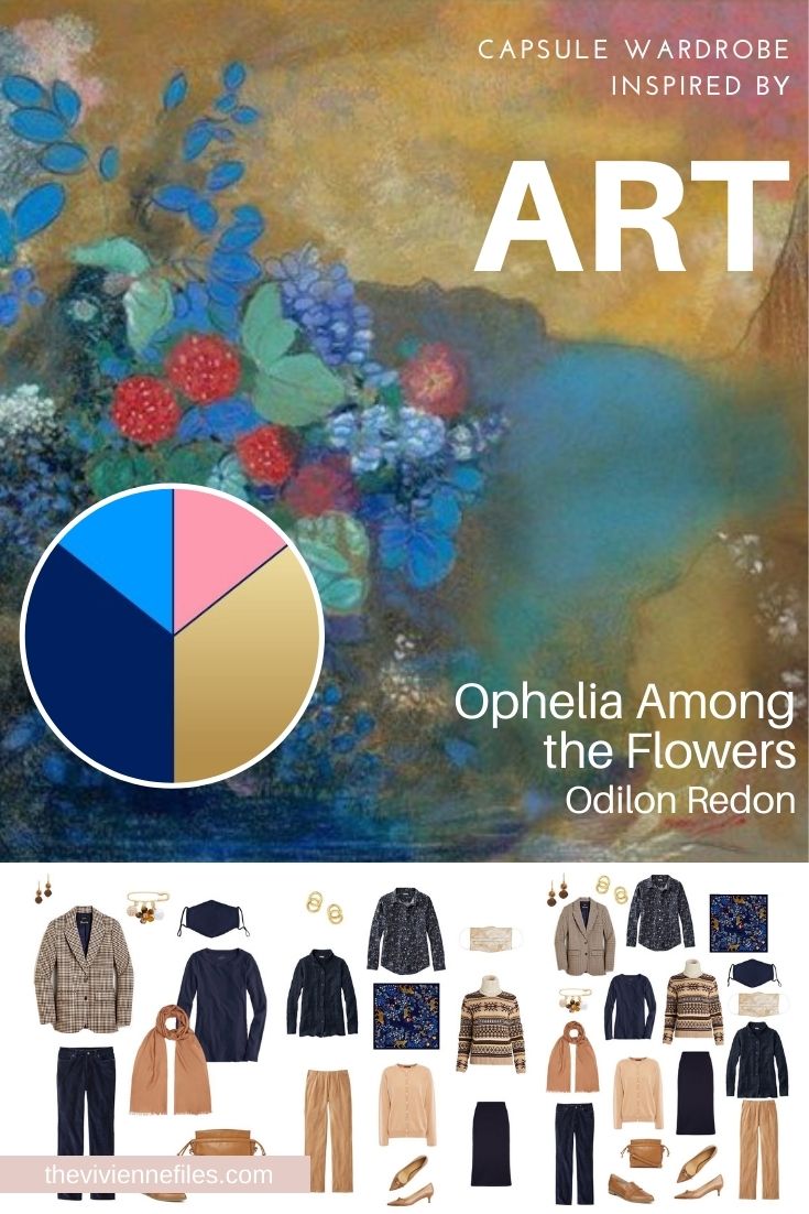 START WITH ART: BUILDING A TRAVEL CAPSULE WARDROBE BASED ON OPHELIA AMONG THE FLOWERS BY ODILON REDON