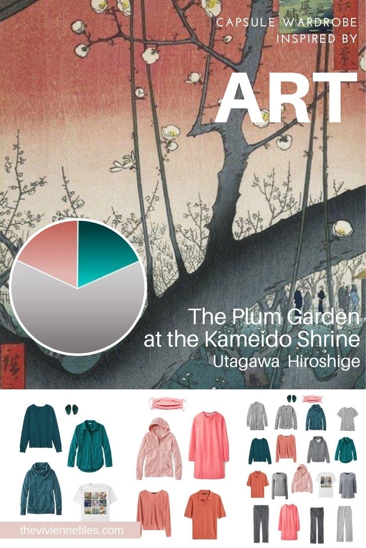 START WITH ART: BUILDING A TRAVEL CAPSULE WARDROBE BASED ON THE PLUM GARDEN AT THE KAMEIDO SHRINE BY UTAGAWA HIROSHIGE