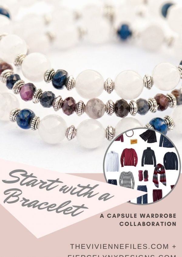 how to build a capsule wardrobe starting with a Sapphire birthstone bracelet