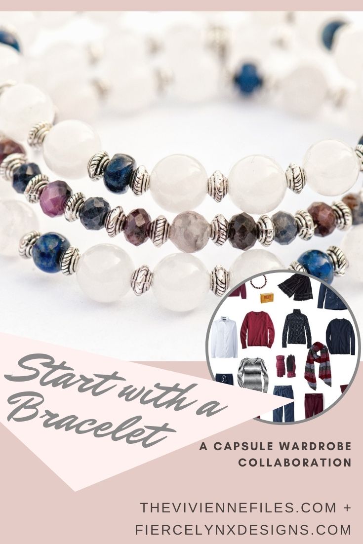 how to build a capsule wardrobe starting with a Sapphire birthstone bracelet