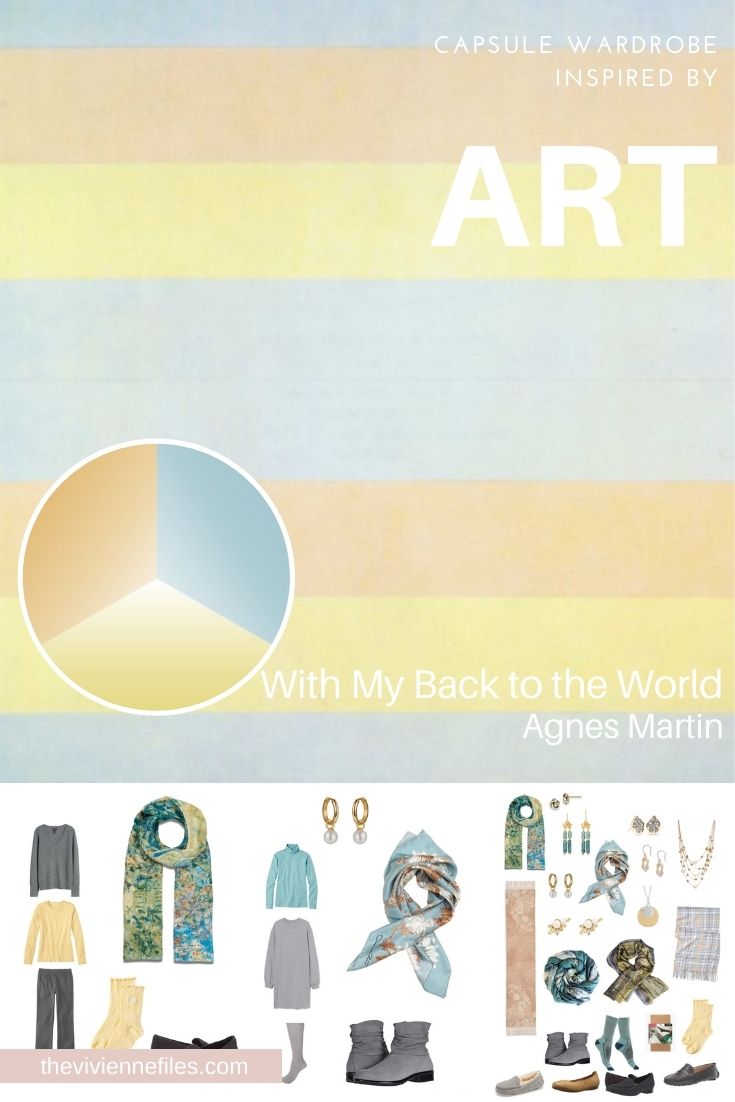 START WITH ART: ADDING ACCESSORIES – WITH MY BACK TO THE WORLD BY AGNES MARTIN