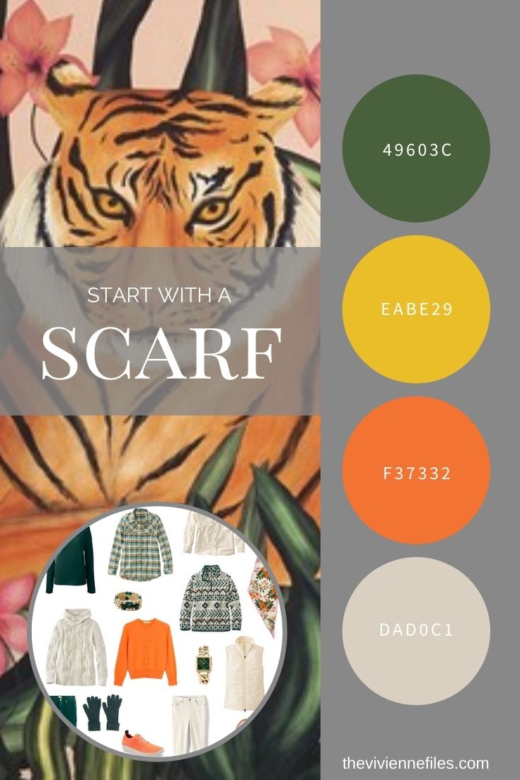 START WITH A SCARF_ TIGER IN THE GRASS BY ECHO