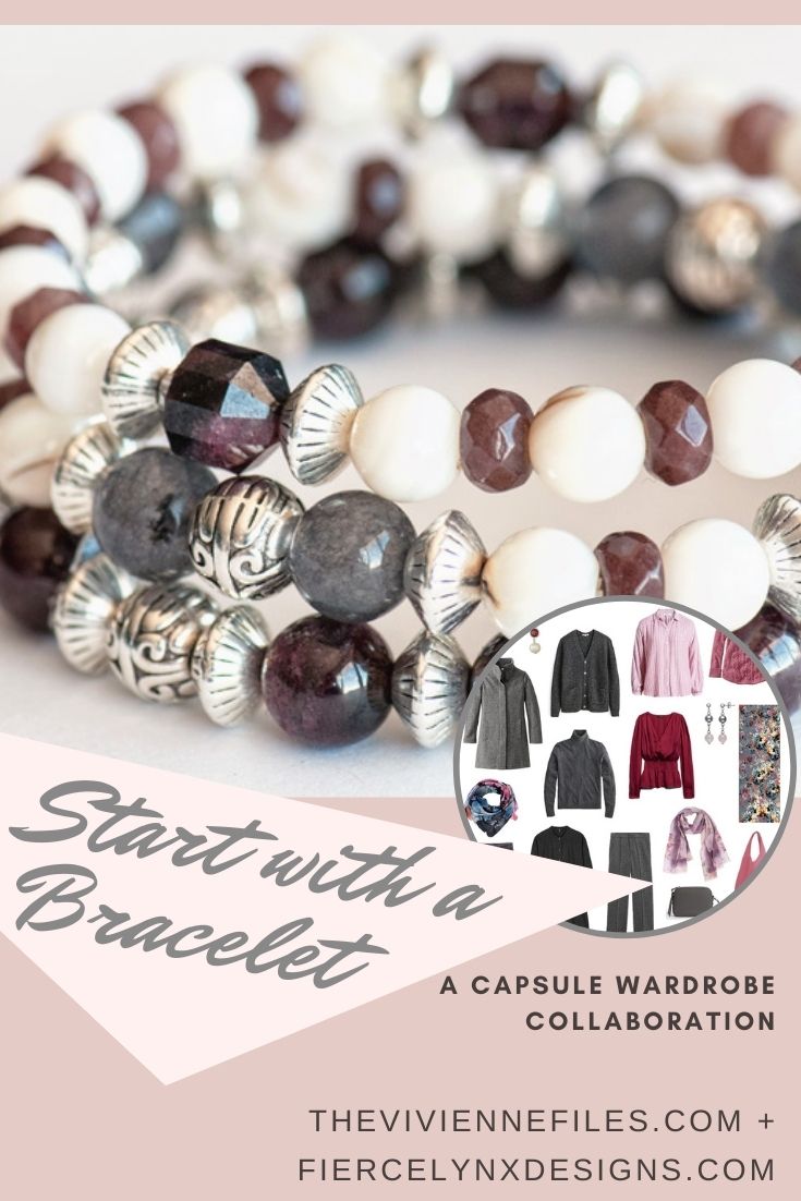 how to build a capsule wardrobe starting with a Garnet Bracelet