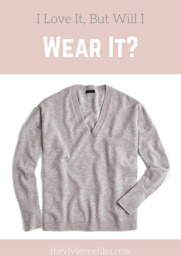 I LOVE IT, BUT WILL I WEAR IT? GREY V-NECK CASHMERE SWEATER