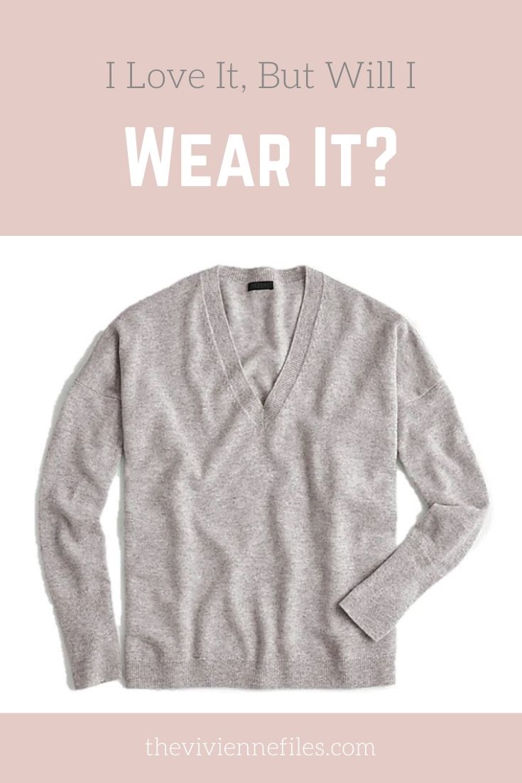 I LOVE IT, BUT WILL I WEAR IT? GREY V-NECK CASHMERE SWEATER