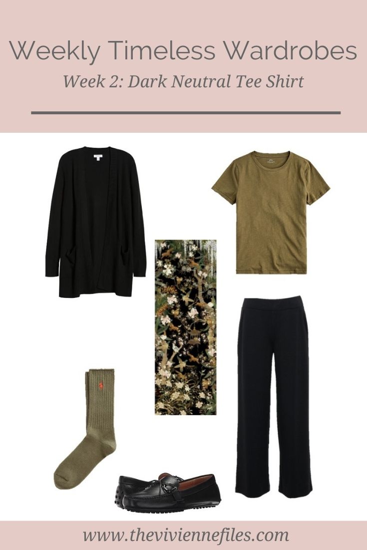 WEEKLY TIMELESS WARDROBE #2 – DARK NEUTRAL TEE SHIRT