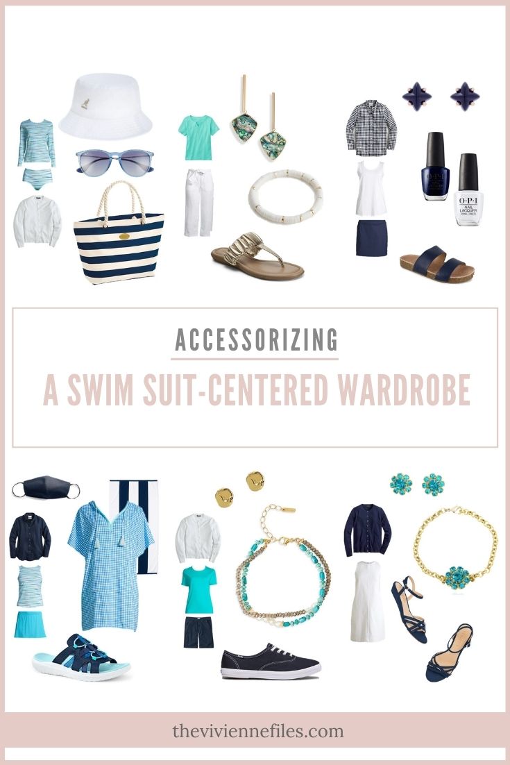 ACCESSORIZING A SWIM SUIT-CENTERED WARDROBE