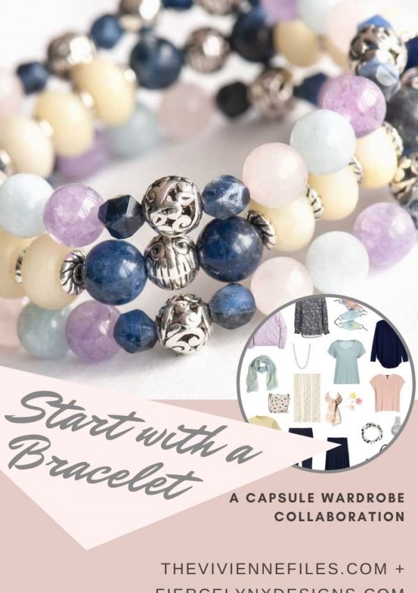 how to build a capsule wardrobe starting with a navy and pastel Bracelet