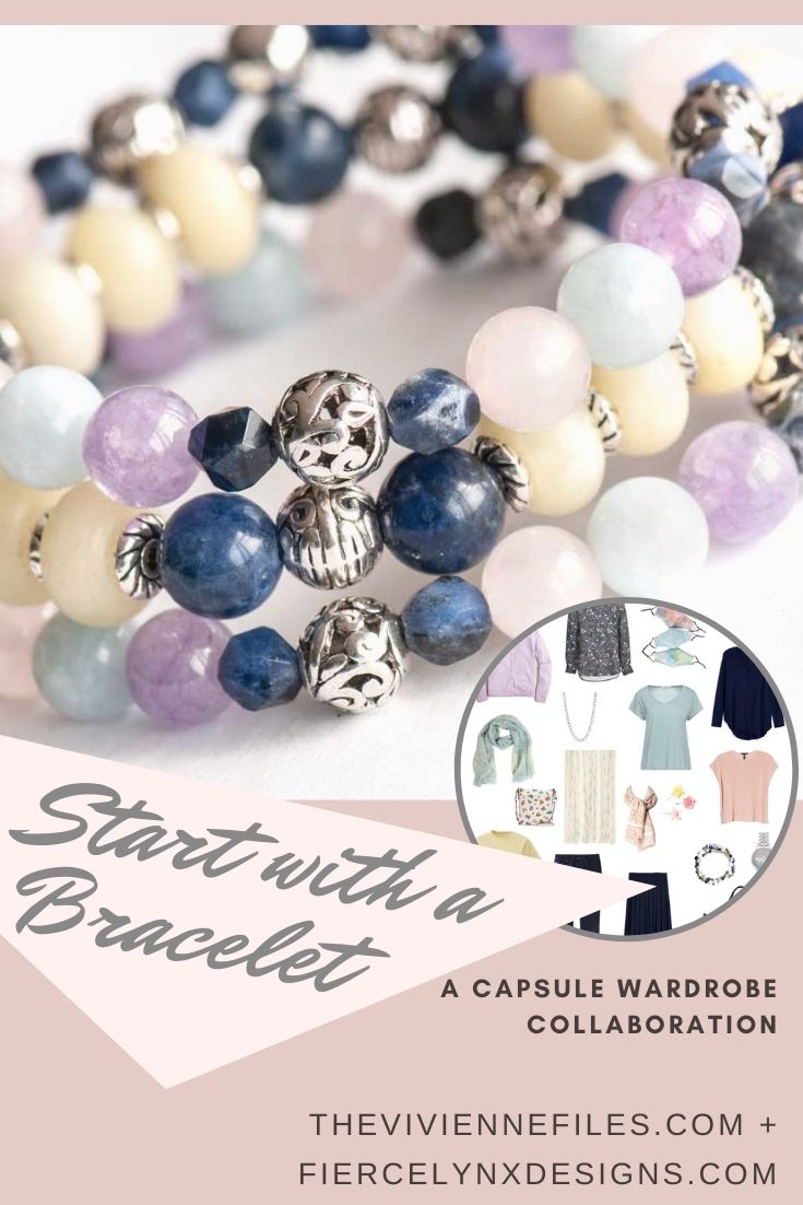how to build a capsule wardrobe starting with a navy and pastel Bracelet
