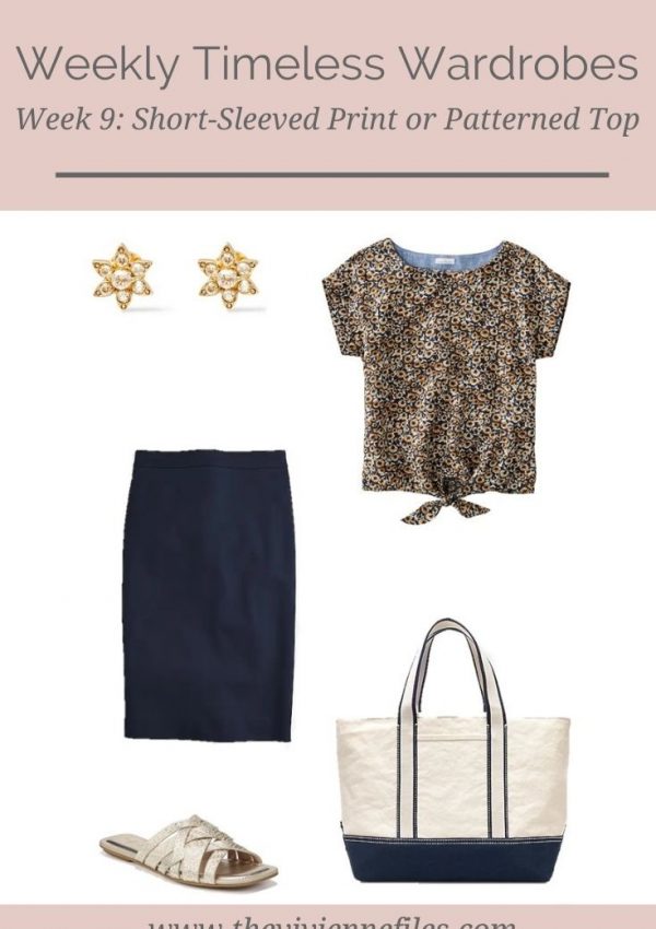 WEEKLY TIMELESS WARDROBE #9 – SHORT-SLEEVED PRINT OR PATTERNED TOP