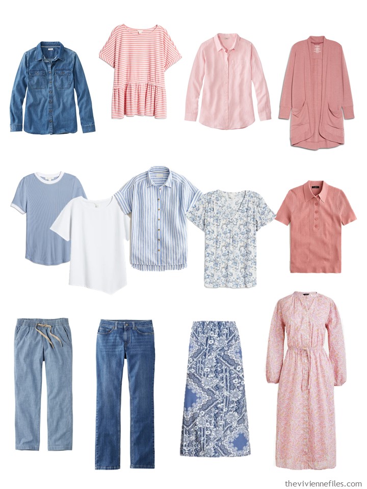 13-Piece Spring Wardrobes – Rose and Chambray, Grey and shades of ...