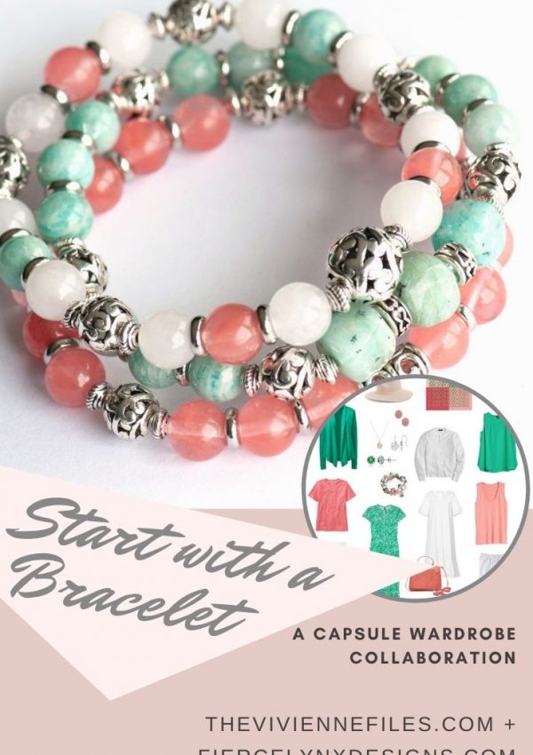 Build a capsule wardrobe starting with a bracelet in tropical tones