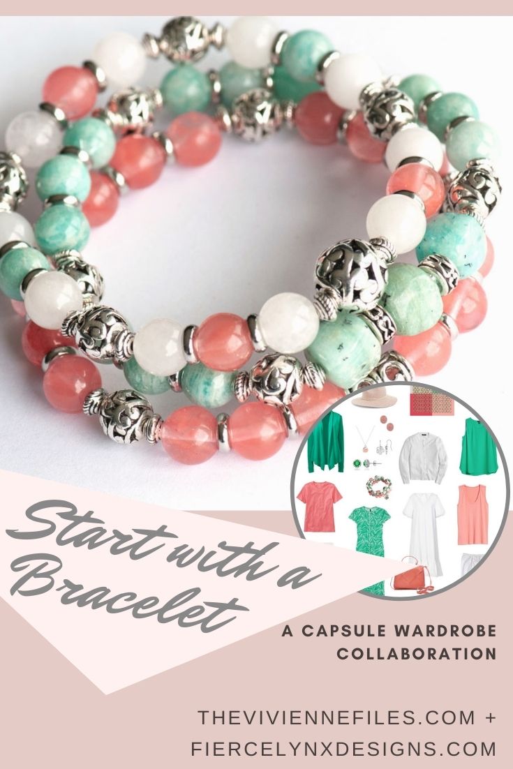 Build a capsule wardrobe starting with a bracelet in tropical tones