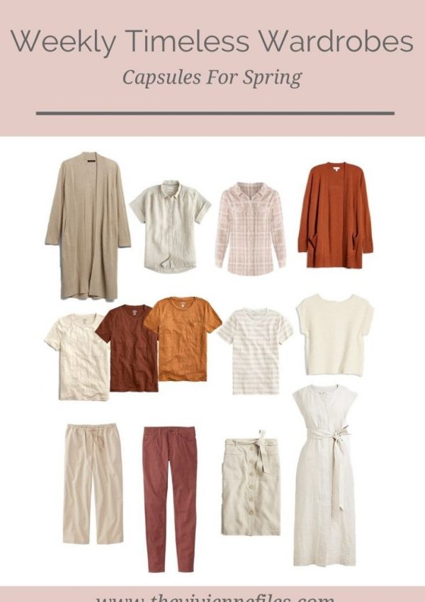 TWO SPRING CAPSULE WARDROBES, USING THE WEEKLY TIMELESS WARDROBE