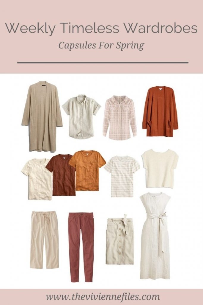 Two Spring Capsule Wardrobes, Using the Weekly Timeless Wardrobe - The Vivienne Files