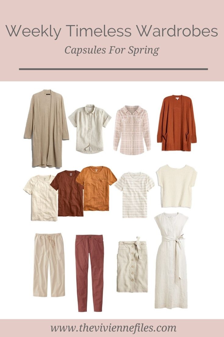 TWO SPRING CAPSULE WARDROBES, USING THE WEEKLY TIMELESS WARDROBE