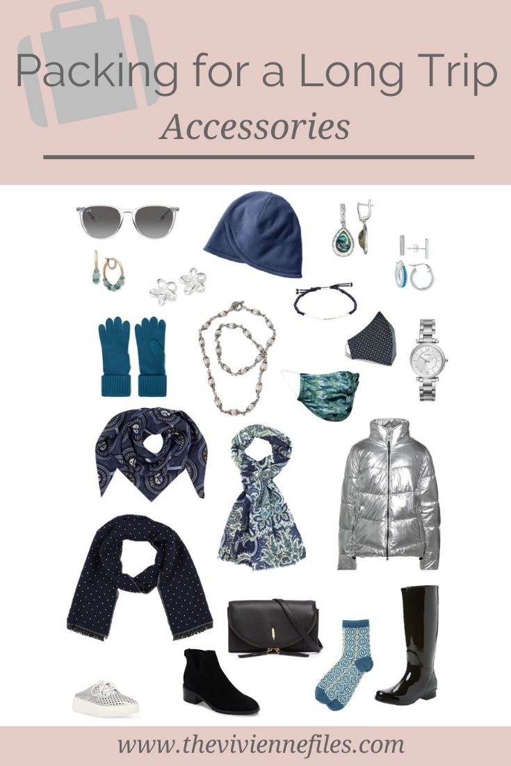 ADDING ACCESSORIES TO A WARDROBE FOR A LONG TRIP