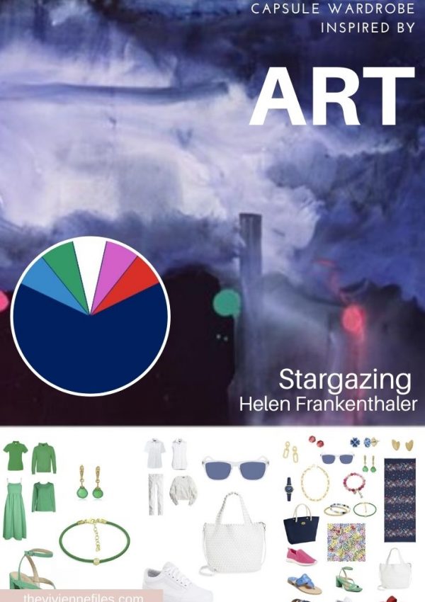 ACCESSORIES – NEUTRALS AND BRIGHTS! START WITH ART: STARGAZING BY HELEN FRANKENTHALER