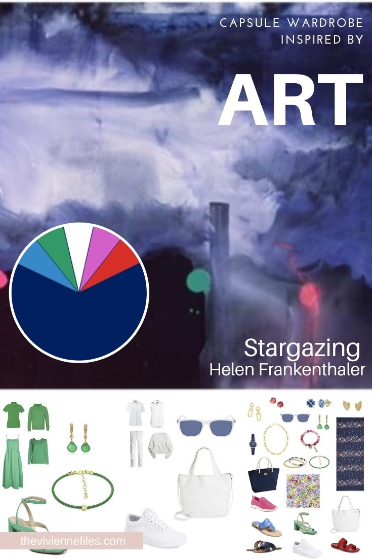 ACCESSORIES – NEUTRALS AND BRIGHTS! START WITH ART: STARGAZING BY HELEN FRANKENTHALER