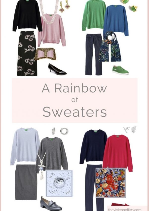 ARE YOU THINKING OF AUTUMN A RAINBOW OF SWEATERS…