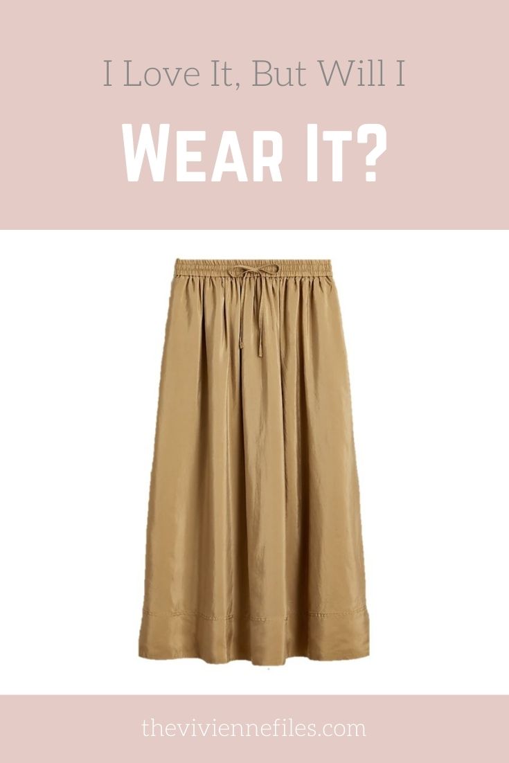 I LOVE IT, BUT WILL I WEAR IT: CAMEL SILK SKIRT