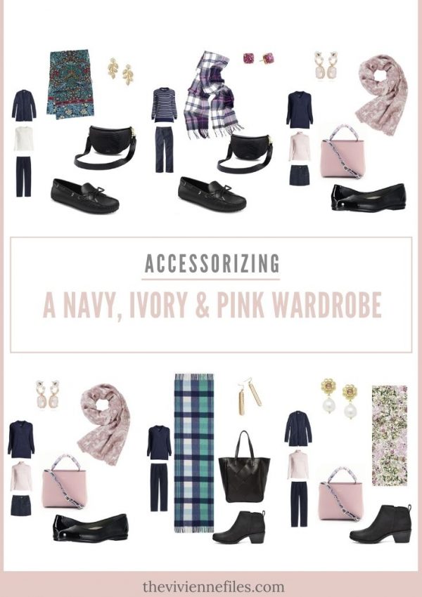 ACCESSORIZING A NAVY, IVORY AND PALE PINK CAPSULE WARDROBE