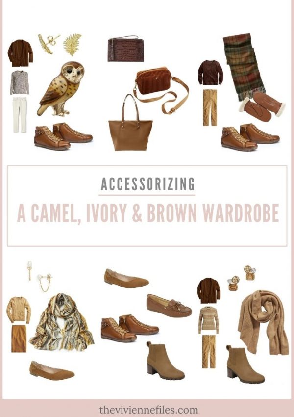 Accessorizing a Camel, Ivory and Brown Capsule Wardrobe
