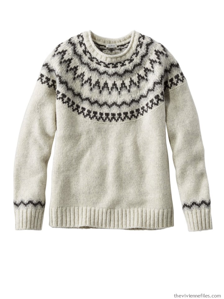 Start with a Sweater: An L.L.Bean Fair Isle Sweater, and a 1 Piece at a Time travel wardrobe